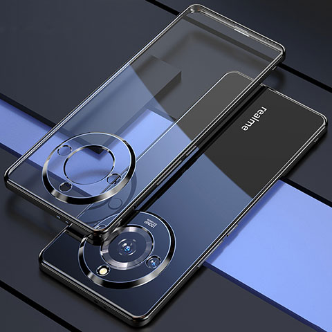 Silikon Schutzhülle Ultra Dünn Flexible Tasche Durchsichtig Transparent H05 für Realme 11 Pro 5G Schwarz