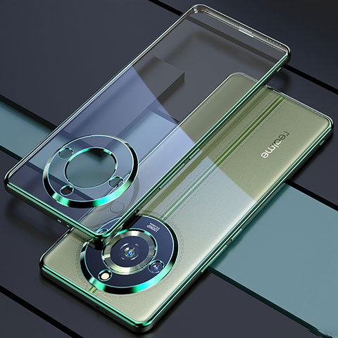 Silikon Schutzhülle Ultra Dünn Flexible Tasche Durchsichtig Transparent H05 für Realme 11 Pro+ Plus 5G Grün