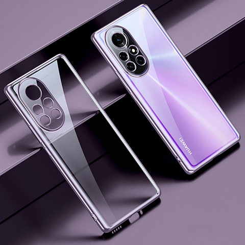 Silikon Schutzhülle Ultra Dünn Flexible Tasche Durchsichtig Transparent H06 für Huawei Nova 8 Pro 5G Violett