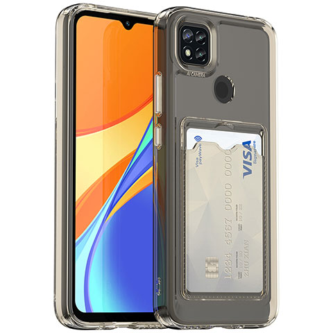 Silikon Schutzhülle Ultra Dünn Flexible Tasche Durchsichtig Transparent HD1 für Xiaomi Redmi 9 India Grau