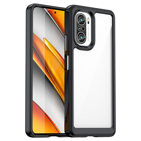 Silikon Schutzhülle Ultra Dünn Flexible Tasche Durchsichtig Transparent JS1 für Xiaomi Redmi K40 Pro 5G Schwarz