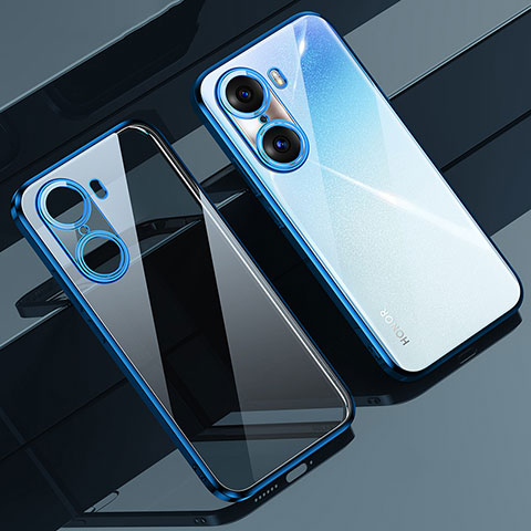 Silikon Schutzhülle Ultra Dünn Flexible Tasche Durchsichtig Transparent LD1 für Huawei Honor 60 Pro 5G Blau