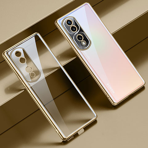 Silikon Schutzhülle Ultra Dünn Flexible Tasche Durchsichtig Transparent LD1 für Huawei Honor 80 Pro Flat 5G Gold