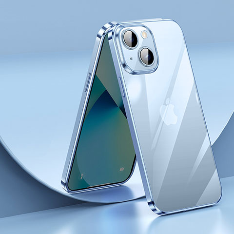 Silikon Schutzhülle Ultra Dünn Flexible Tasche Durchsichtig Transparent LD2 für Apple iPhone 13 Blau