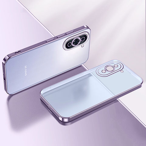 Silikon Schutzhülle Ultra Dünn Flexible Tasche Durchsichtig Transparent LD2 für Huawei Nova 10 Pro Violett