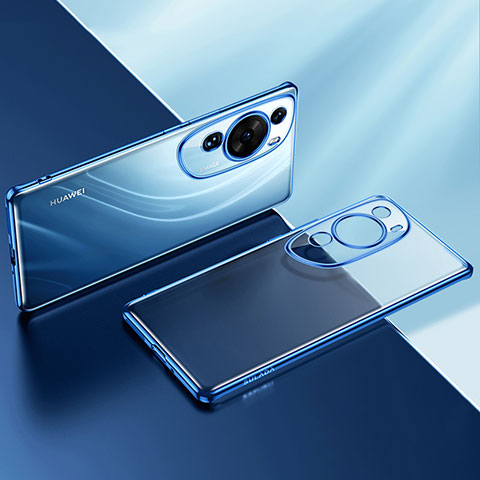 Silikon Schutzhülle Ultra Dünn Flexible Tasche Durchsichtig Transparent LD2 für Huawei P60 Art Blau