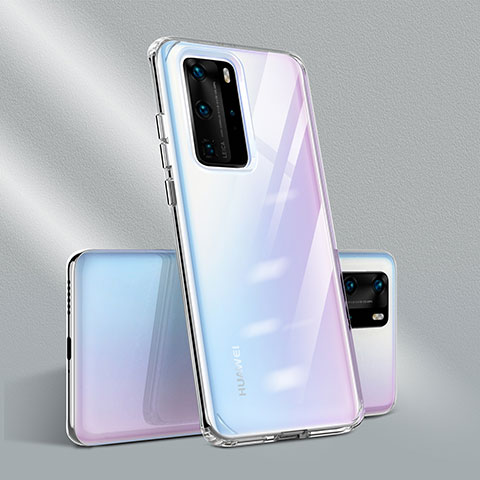 Silikon Schutzhülle Ultra Dünn Flexible Tasche Durchsichtig Transparent N01 für Huawei P40 Pro Klar