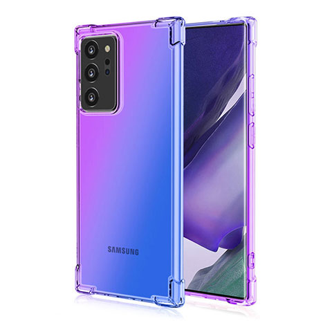 Silikon Schutzhülle Ultra Dünn Flexible Tasche Durchsichtig Transparent N01 für Samsung Galaxy Note 20 Ultra 5G Violett