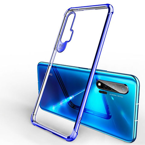 Silikon Schutzhülle Ultra Dünn Flexible Tasche Durchsichtig Transparent S01 für Huawei Nova 6 5G Blau