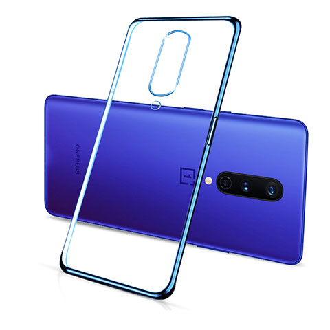 Silikon Schutzhülle Ultra Dünn Flexible Tasche Durchsichtig Transparent S01 für OnePlus 8 Blau