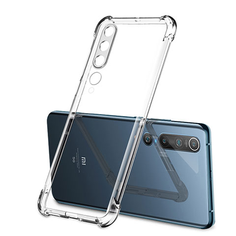 Silikon Schutzhülle Ultra Dünn Flexible Tasche Durchsichtig Transparent S01 für Xiaomi Mi 10 Klar