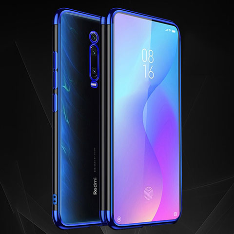 Silikon Schutzhülle Ultra Dünn Flexible Tasche Durchsichtig Transparent S01 für Xiaomi Mi 9T Pro Blau