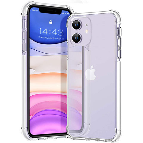 Silikon Schutzhülle Ultra Dünn Flexible Tasche Durchsichtig Transparent S02 für Apple iPhone 12 Mini Klar