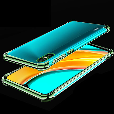 Silikon Schutzhülle Ultra Dünn Flexible Tasche Durchsichtig Transparent S02 für Xiaomi Redmi 9A Grün