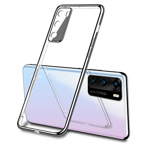 Silikon Schutzhülle Ultra Dünn Flexible Tasche Durchsichtig Transparent S03 für Huawei P40 Silber