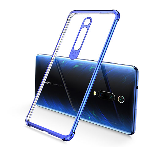 Silikon Schutzhülle Ultra Dünn Flexible Tasche Durchsichtig Transparent S03 für Xiaomi Mi 9T Pro Blau