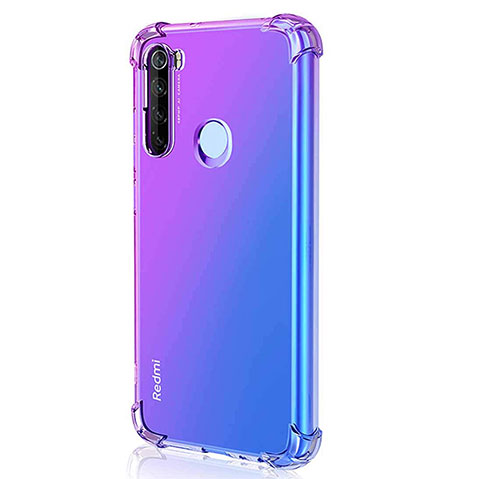 Silikon Schutzhülle Ultra Dünn Flexible Tasche Durchsichtig Transparent S03 für Xiaomi Redmi Note 8T Violett