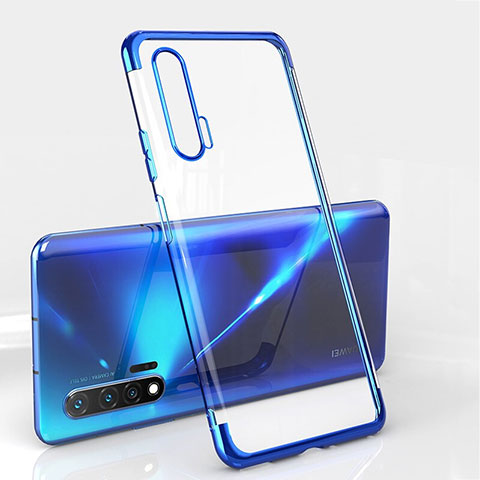 Silikon Schutzhülle Ultra Dünn Flexible Tasche Durchsichtig Transparent S04 für Huawei Nova 6 5G Blau