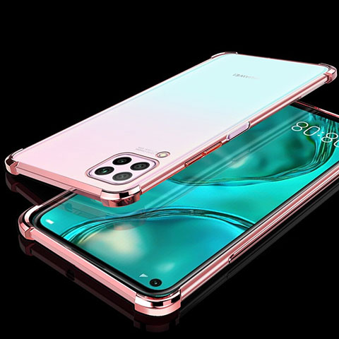 Silikon Schutzhülle Ultra Dünn Flexible Tasche Durchsichtig Transparent S04 für Huawei Nova 7i Rosegold