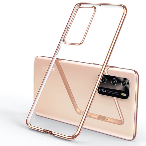 Silikon Schutzhülle Ultra Dünn Flexible Tasche Durchsichtig Transparent S04 für Huawei P40 Gold