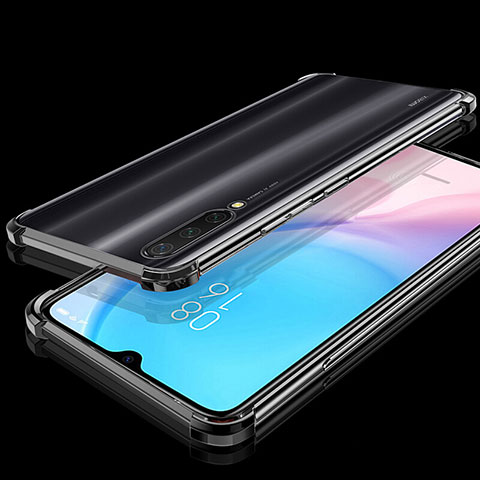 Silikon Schutzhülle Ultra Dünn Flexible Tasche Durchsichtig Transparent S04 für Xiaomi Mi A3 Schwarz