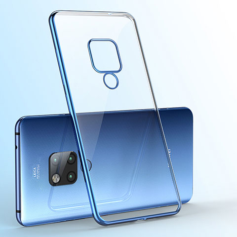 Silikon Schutzhülle Ultra Dünn Flexible Tasche Durchsichtig Transparent S06 für Huawei Mate 20 X 5G Blau