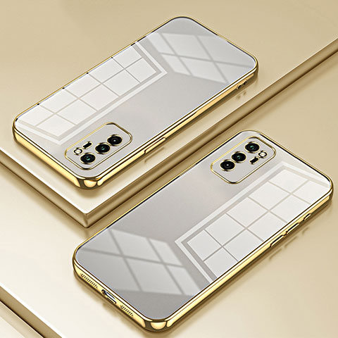 Silikon Schutzhülle Ultra Dünn Flexible Tasche Durchsichtig Transparent SY1 für Huawei Honor V30 5G Gold