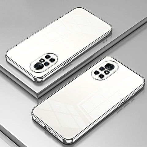 Silikon Schutzhülle Ultra Dünn Flexible Tasche Durchsichtig Transparent SY1 für Huawei Nova 8 5G Silber