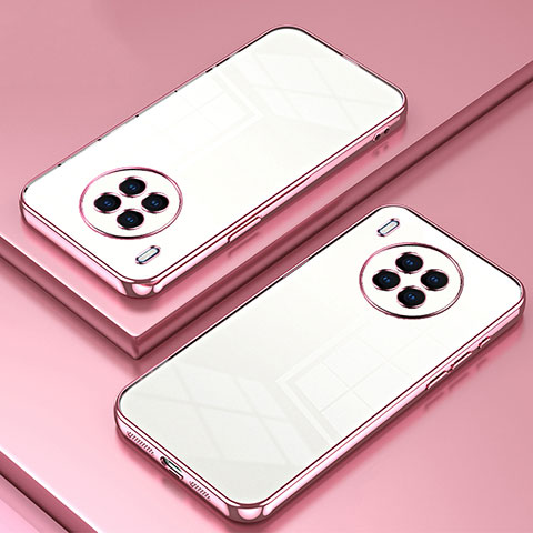 Silikon Schutzhülle Ultra Dünn Flexible Tasche Durchsichtig Transparent SY1 für Huawei Nova 8i Rosegold