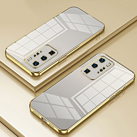 Silikon Schutzhülle Ultra Dünn Flexible Tasche Durchsichtig Transparent SY1 für Huawei P40 Pro Gold