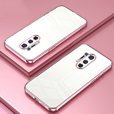 Silikon Schutzhülle Ultra Dünn Flexible Tasche Durchsichtig Transparent SY1 für OnePlus 8 Pro Rosegold