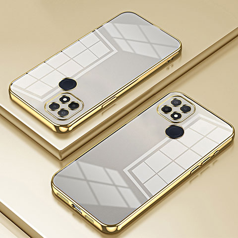 Silikon Schutzhülle Ultra Dünn Flexible Tasche Durchsichtig Transparent SY1 für Oppo A15 Gold