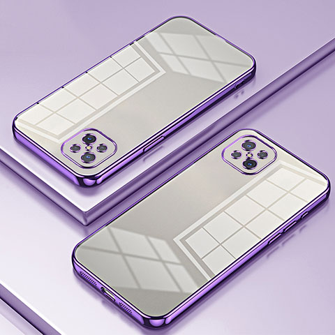 Silikon Schutzhülle Ultra Dünn Flexible Tasche Durchsichtig Transparent SY1 für Oppo A92s 5G Violett