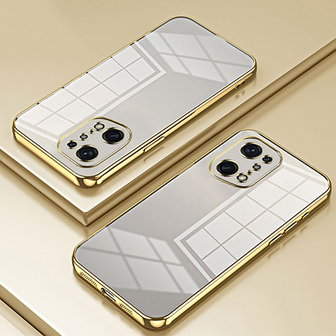 Silikon Schutzhülle Ultra Dünn Flexible Tasche Durchsichtig Transparent SY1 für Oppo Find X5 Pro 5G Gold