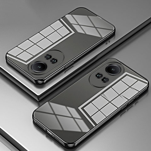 Silikon Schutzhülle Ultra Dünn Flexible Tasche Durchsichtig Transparent SY1 für Oppo Reno10 Pro 5G Schwarz