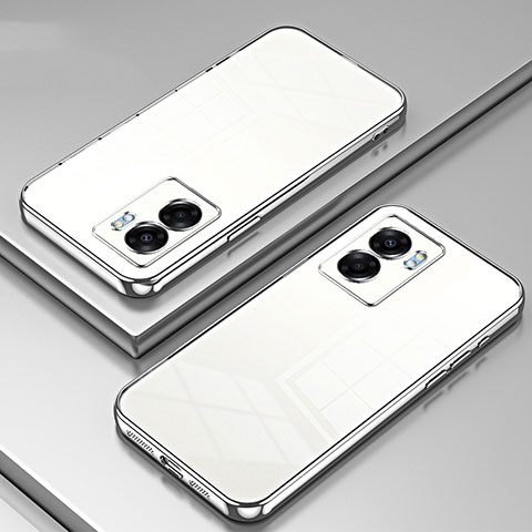 Silikon Schutzhülle Ultra Dünn Flexible Tasche Durchsichtig Transparent SY1 für Realme Narzo 50 5G Silber
