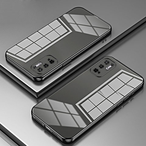 Silikon Schutzhülle Ultra Dünn Flexible Tasche Durchsichtig Transparent SY1 für Xiaomi Redmi Note 10 5G Schwarz