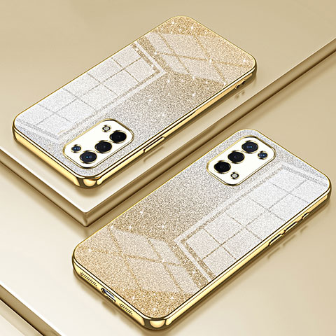 Silikon Schutzhülle Ultra Dünn Flexible Tasche Durchsichtig Transparent SY2 für Oppo A93 5G Gold