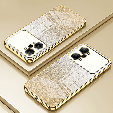 Silikon Schutzhülle Ultra Dünn Flexible Tasche Durchsichtig Transparent SY2 für Oppo K10 Pro 5G Gold