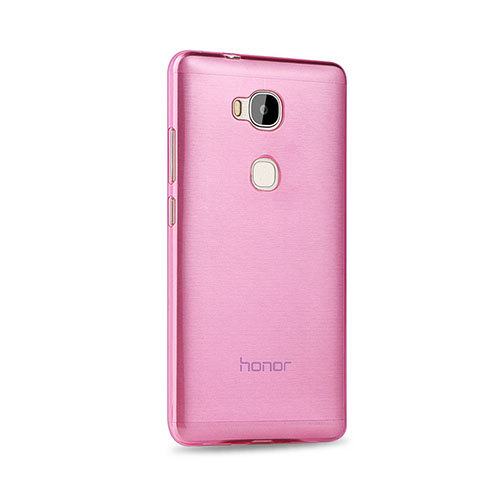 Silikon Schutzhülle Ultra Dünn Handyhülle Hülle Durchsichtig Transparent für Huawei Honor Play 5X Rosa