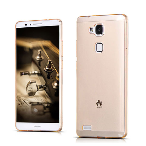 Silikon Schutzhülle Ultra Dünn Handyhülle Hülle Durchsichtig Transparent für Huawei Mate 7 Gold