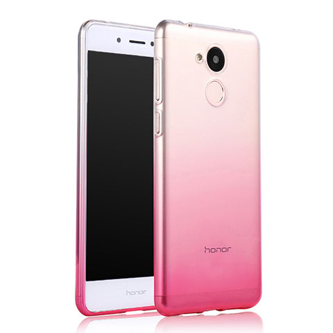 Silikon Schutzhülle Ultra Dünn Hülle Durchsichtig Farbverlauf für Huawei Honor 6A Rosa