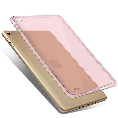 Silikon Schutzhülle Ultra Dünn Hülle Durchsichtig Transparent für Apple iPad Mini 4 Rosa