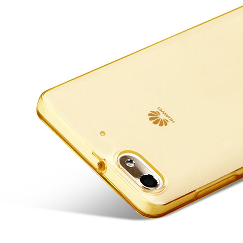 Silikon Schutzhülle Ultra Dünn Hülle Durchsichtig Transparent für Huawei G Play Mini Gold