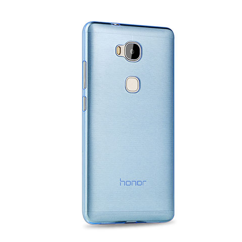 Silikon Schutzhülle Ultra Dünn Hülle Durchsichtig Transparent für Huawei Honor 5X Blau