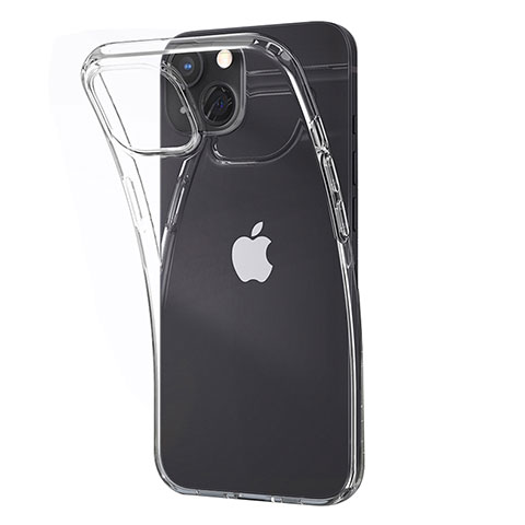 Silikon Schutzhülle Ultra Dünn Tasche Durchsichtig Transparent A02 für Apple iPhone 14 Plus Klar