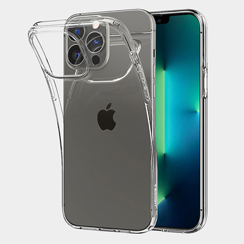 Silikon Schutzhülle Ultra Dünn Tasche Durchsichtig Transparent A06 für Apple iPhone 13 Pro Klar