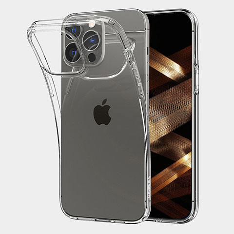 Silikon Schutzhülle Ultra Dünn Tasche Durchsichtig Transparent A06 für Apple iPhone 16 Pro Max Klar