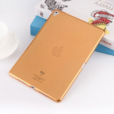 Silikon Schutzhülle Ultra Dünn Tasche Durchsichtig Transparent für Apple iPad Pro 9.7 Gold