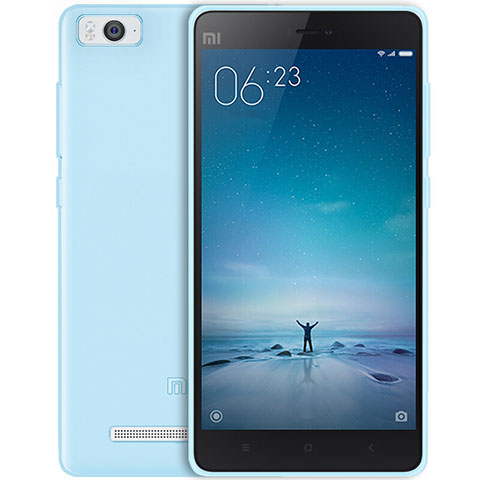 Silikon Schutzhülle Ultra Dünn Tasche Durchsichtig Transparent für Xiaomi Mi 4C Blau